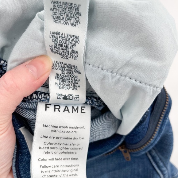 Frame Denim L’Homme Slim Jeans Medium Wash Women’s Size 32 - Picture 8 of 10
